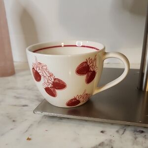 Starbucks Red and White Strawberry Mug